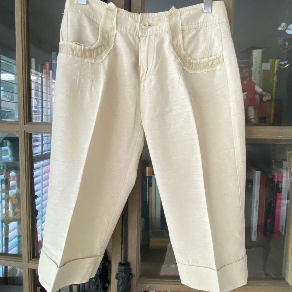 Stefanel Beige Textured Pants